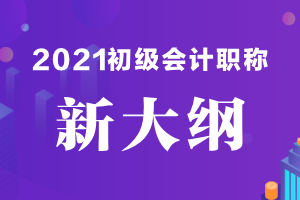 2021年初级会计职称考试大纲